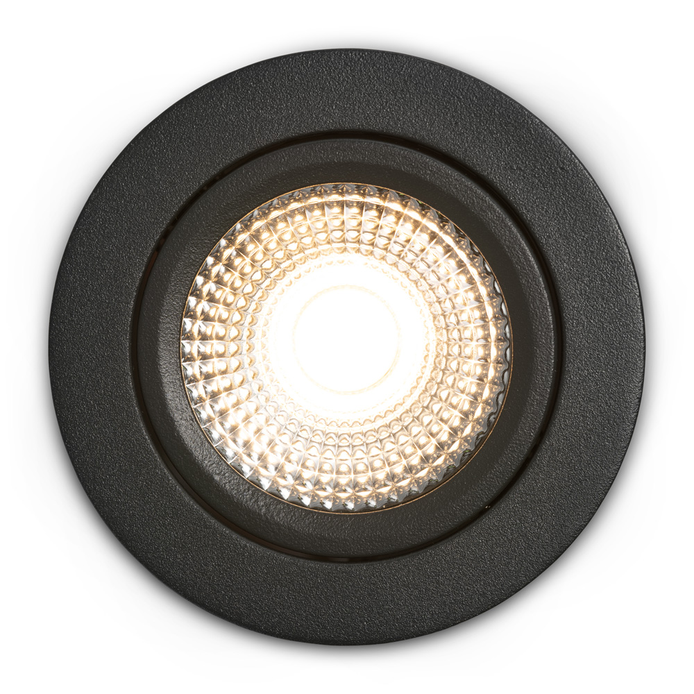 LED-inbouwspot Vivaro antraciet dimbaar 5W voor plafondmontage