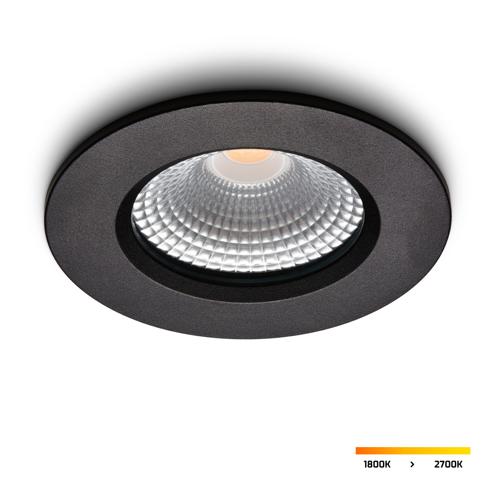 LED-inbouwspot Udis zwart dimbaar