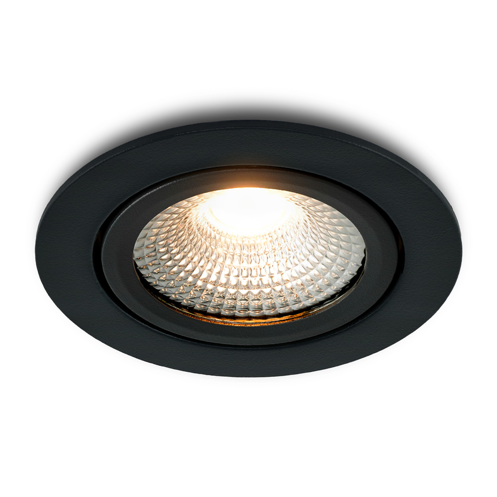 LED-inbouwspot Vivaro antraciet dimbaar 5W voor plafondmontage