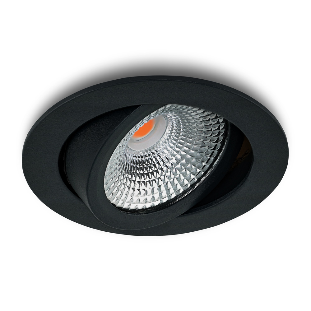 LED-inbouwspot Vivaro antraciet dimbaar 5W voor plafondmontage
