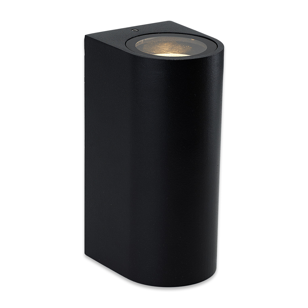 LED-wandlamp Piove zwart GU10 Up-Down inclusief GU10-spots