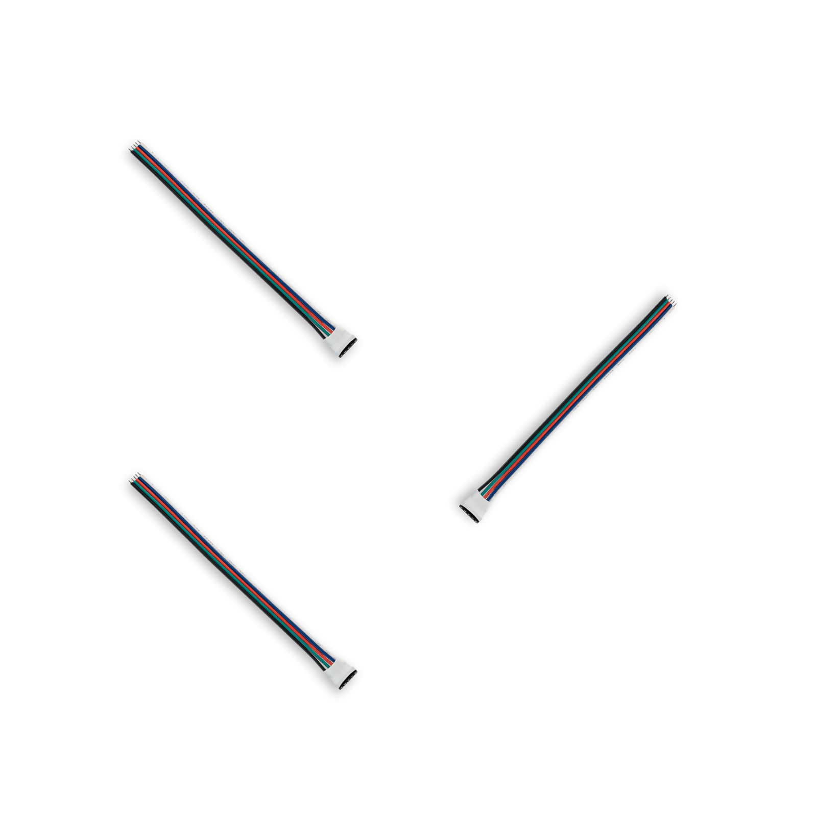 3x RGBW LED-strip connector snoer 15 cm