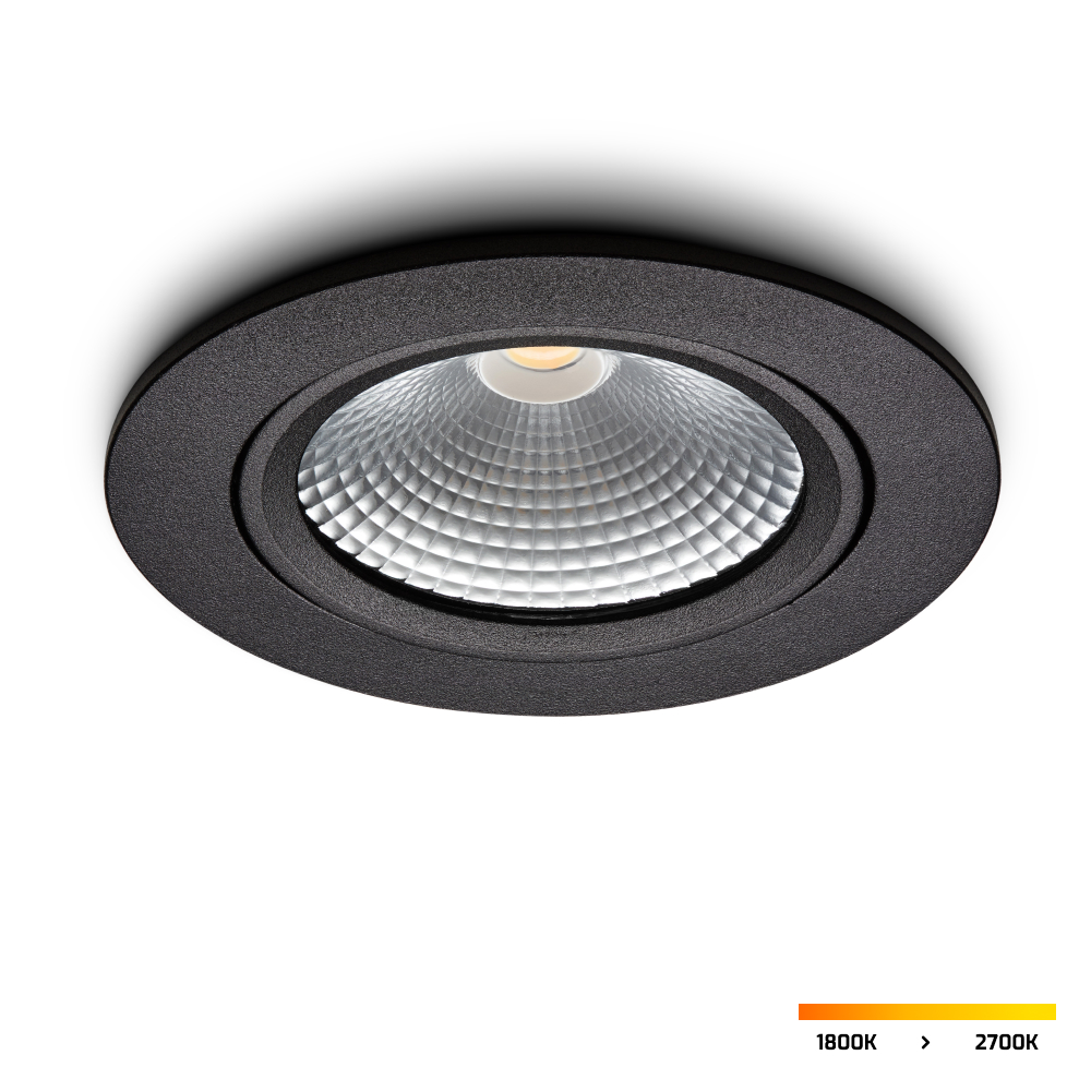 LED-inbouwspot Cormo zwart 5W dimbaar