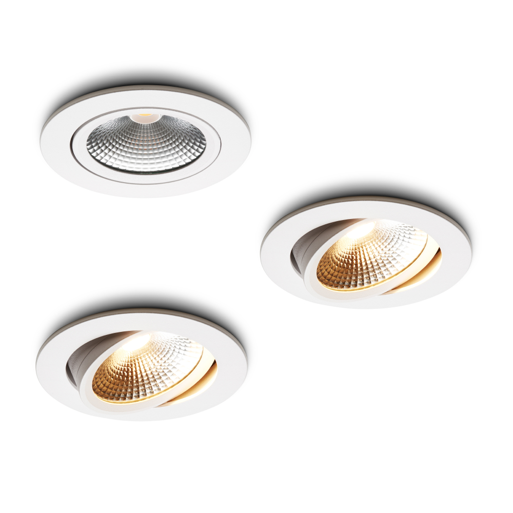 LED-inbouwspot set 3 stuks Cormo wit 5W dimbaar IP54