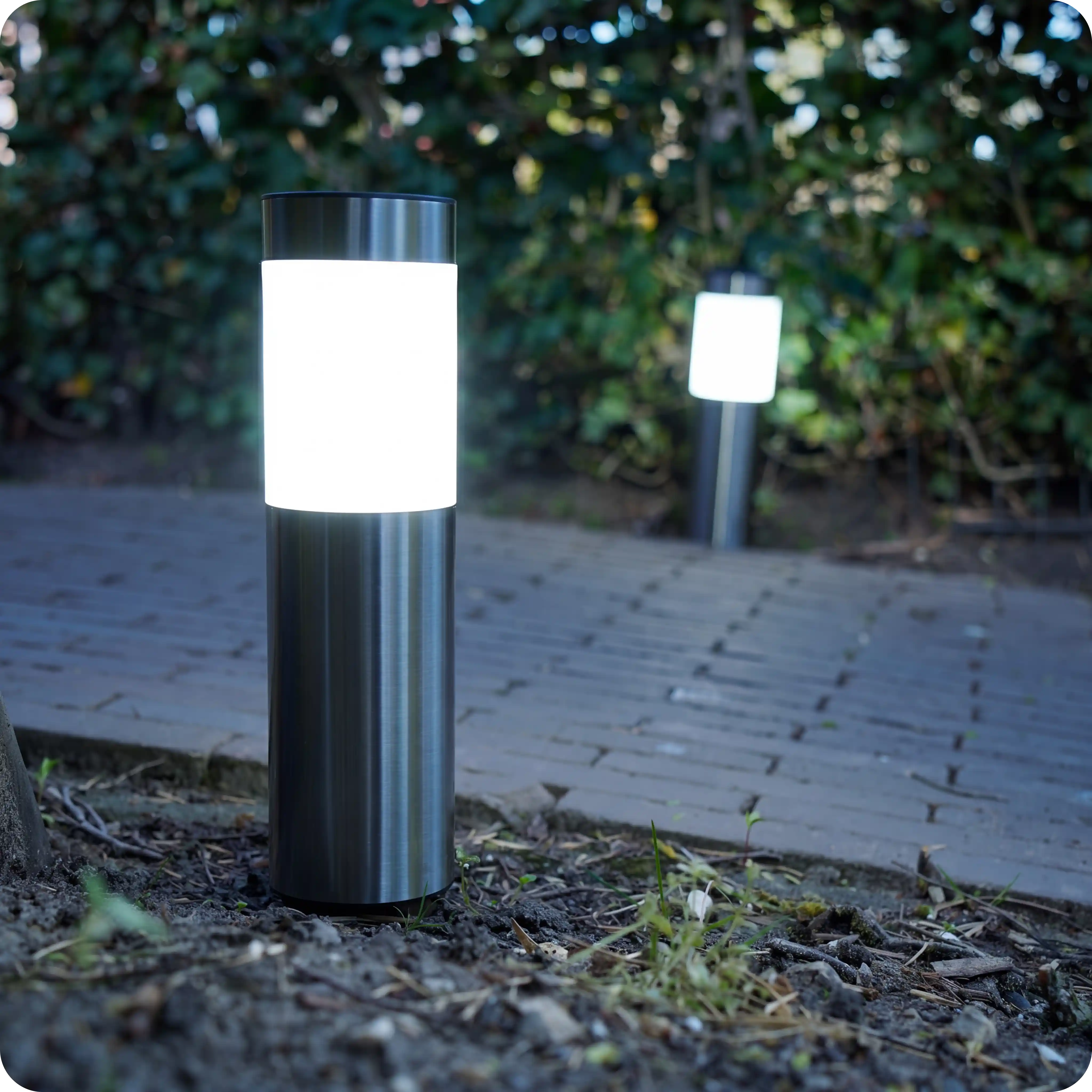 Solar LED-priklamp Canoni RVS voor buitenverlichting