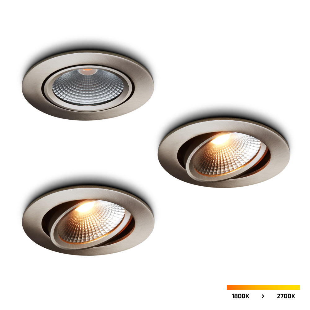 LED-inbouwspot set 3 stuks Cormo RVS 5W dimbaar IP54