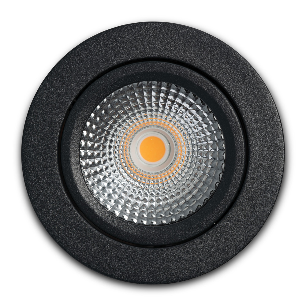 LED-inbouwspot Vivaro antraciet dimbaar 5W voor plafondmontage