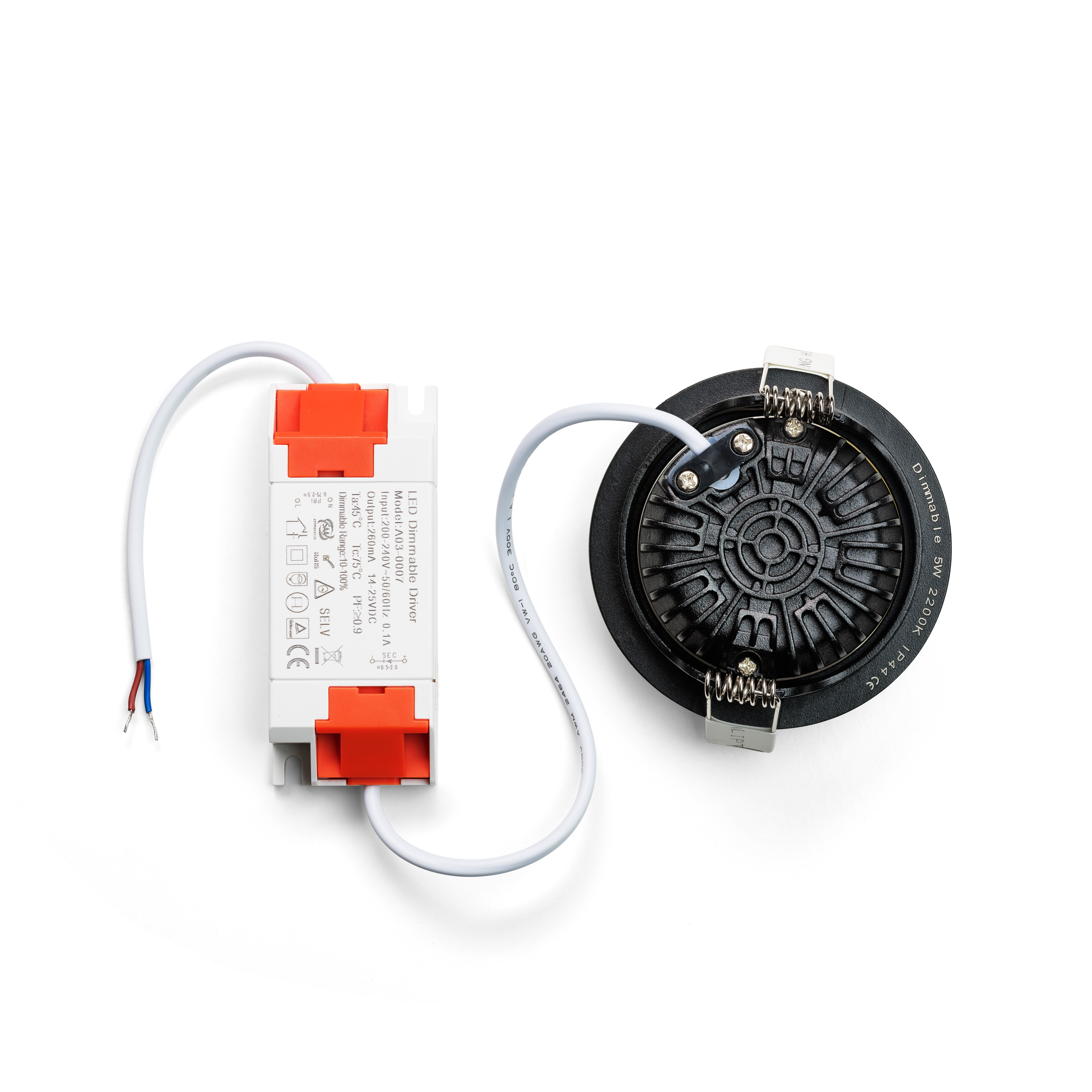 LED-inbouwspot Vivaro antraciet dimbaar 5W voor plafondmontage