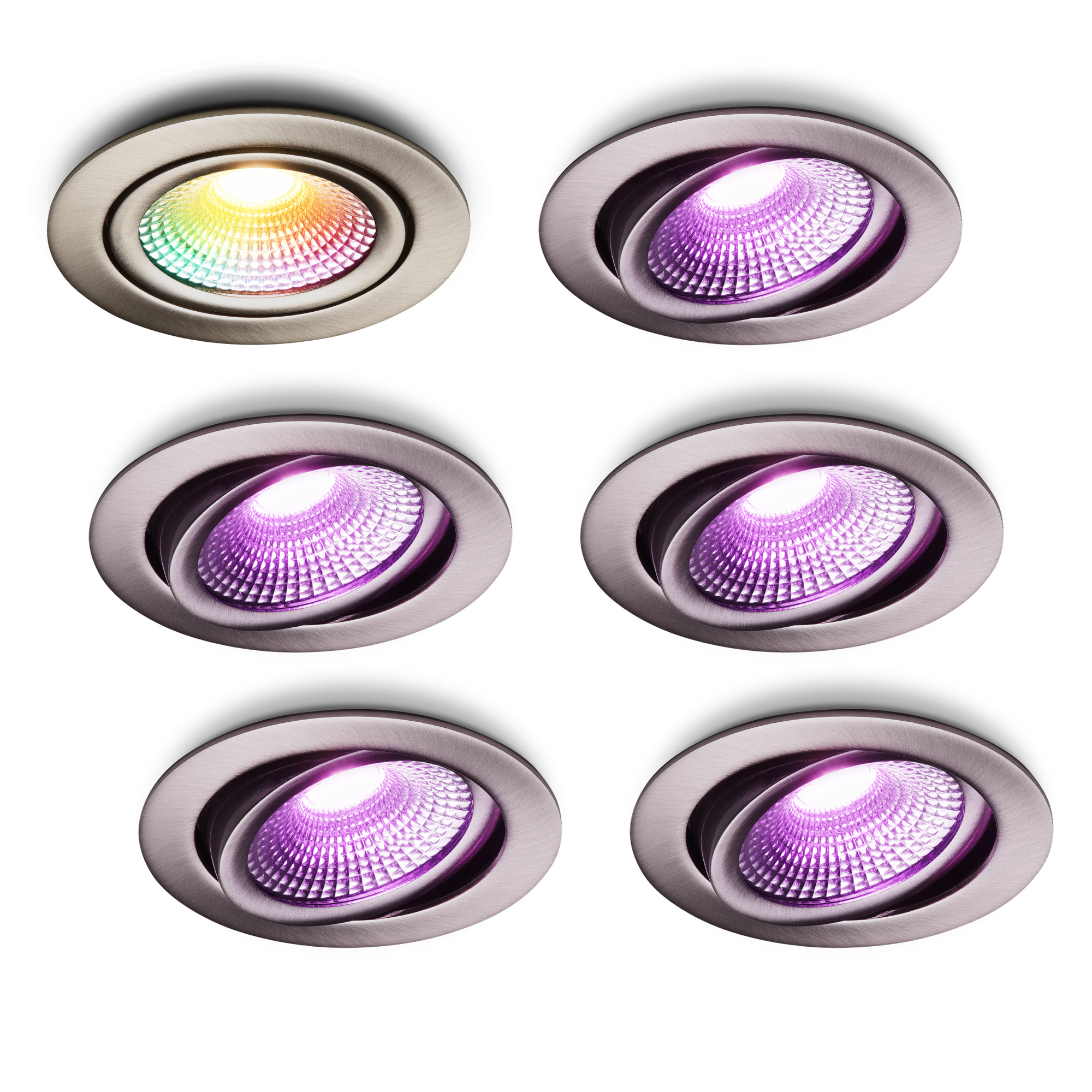 Slimme LED-inbouwspot Vivaro RVS 5W IP54 RGBWW Zigbee