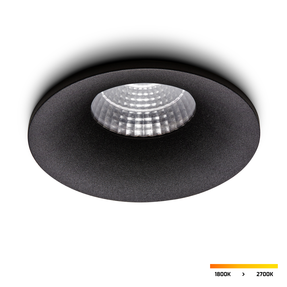 2024_Villa-D2W-ZWA.jpg, inbouwspot, zwart, ronde armatuur, reflectorlens, warm wit licht