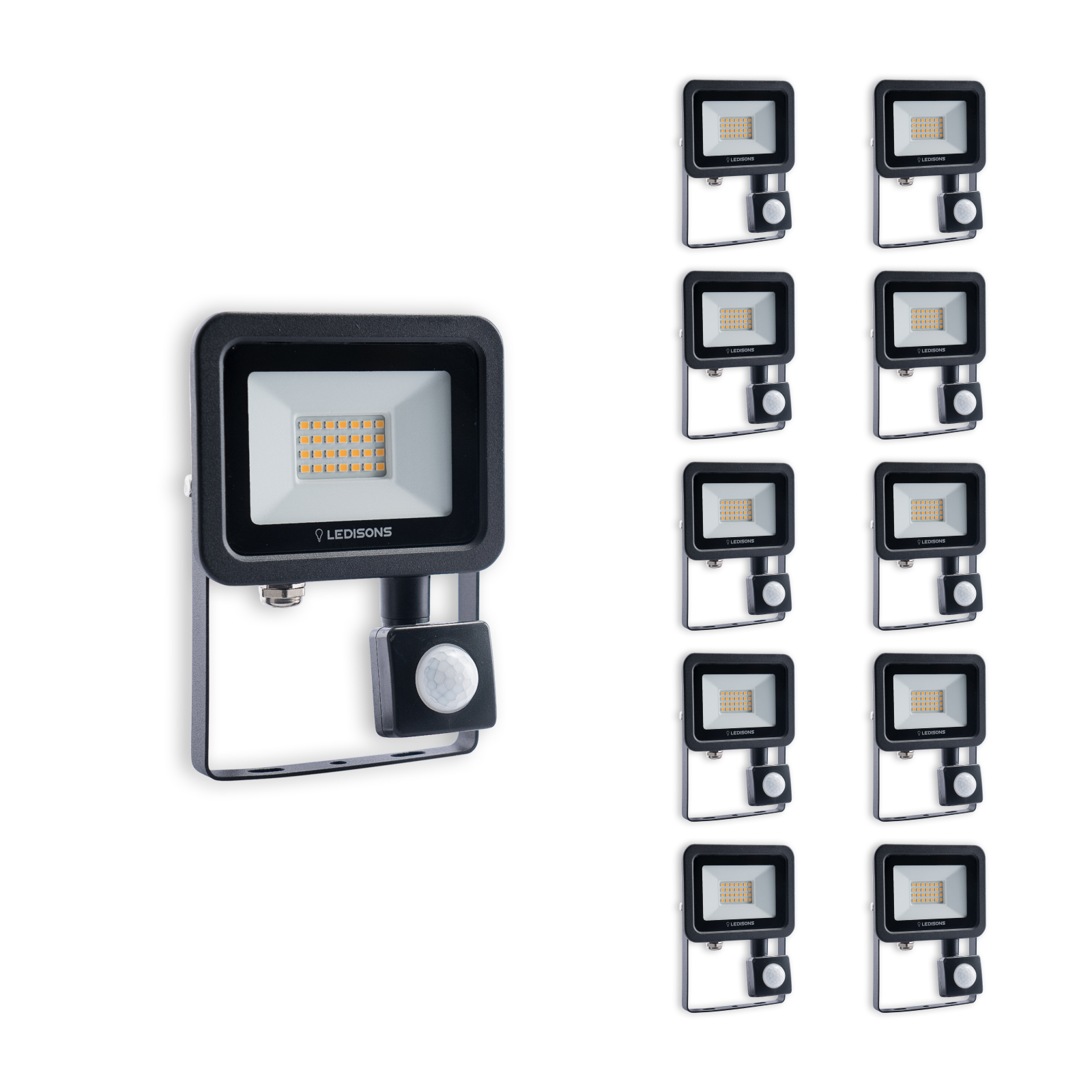 LED-bouwlamp met sensor Cavona 20W koud-wit