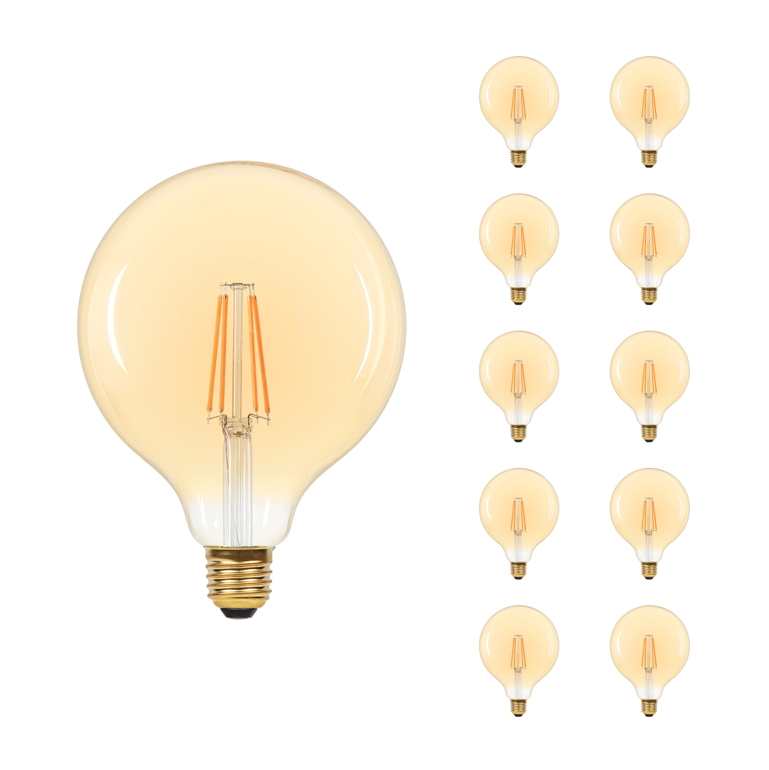 E27 G125 filament LED-Globe Toscane 7.2W 2200K dimbaar