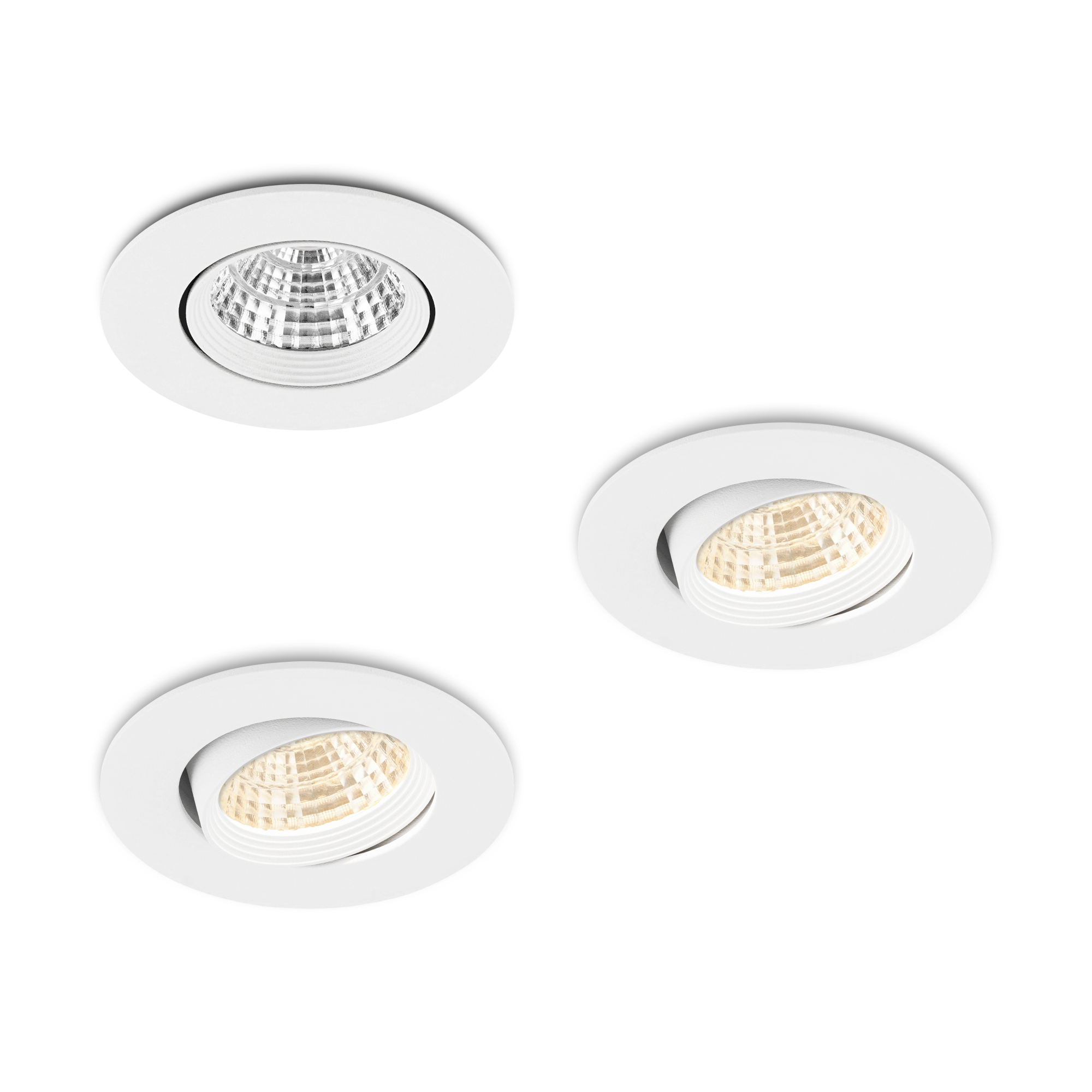 LED-inbouwspot set 3 stuks Fioli wit 3W dimbaar