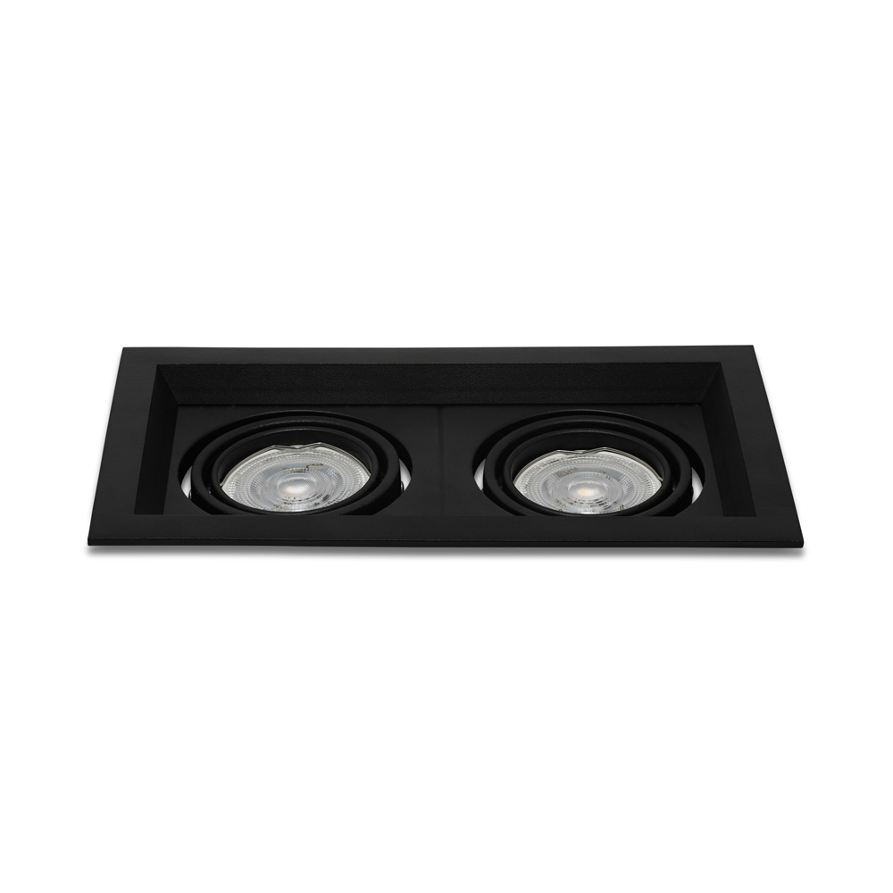 Casa-ZWA-09.jpg, inbouwspot, dubbele spot, LED, frame, zwart