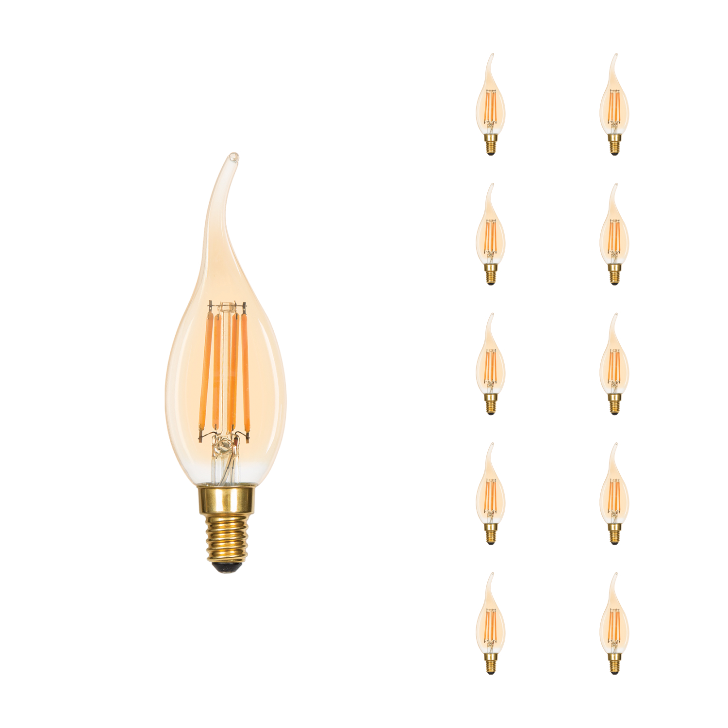 E14 BA35 filament LED-kaarslamp Garda 4.1W 2200K dimbaar