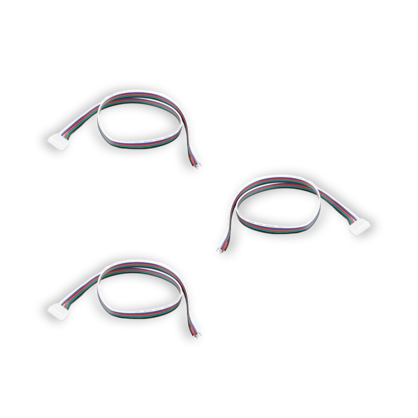 3x RGBW aansluitstuk met kabel 50 cm soldeervrij