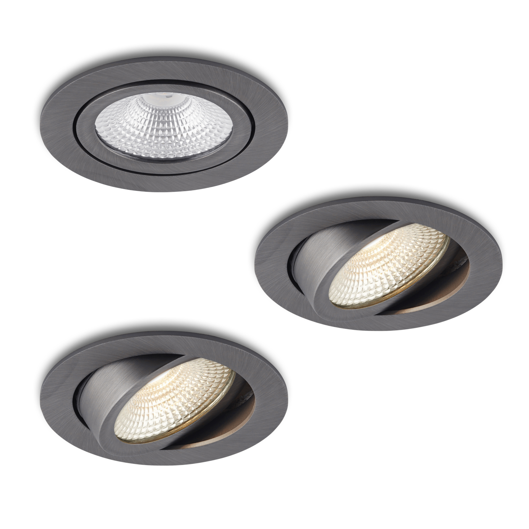 LED-inbouwspot Vivaro gunmetal 5W dimbaar IP54 2700K