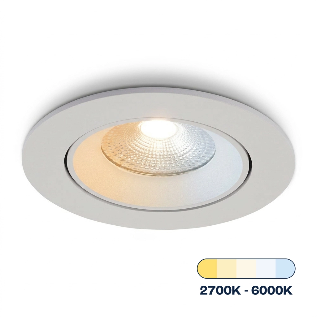 LED-inbouwspot Ozera wit Multi-color 10 Watt voor plafondmontage