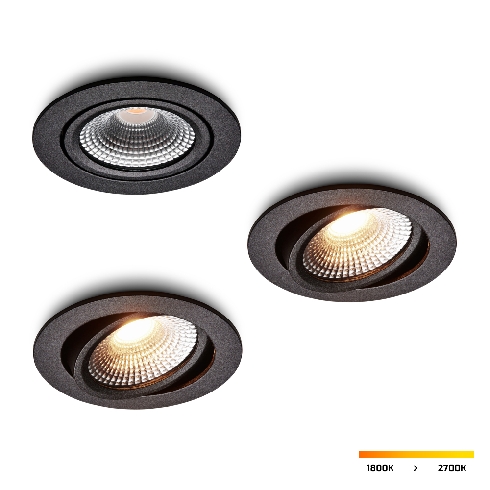 LED-inbouwspot Vivaro zwart 5W dimbaar