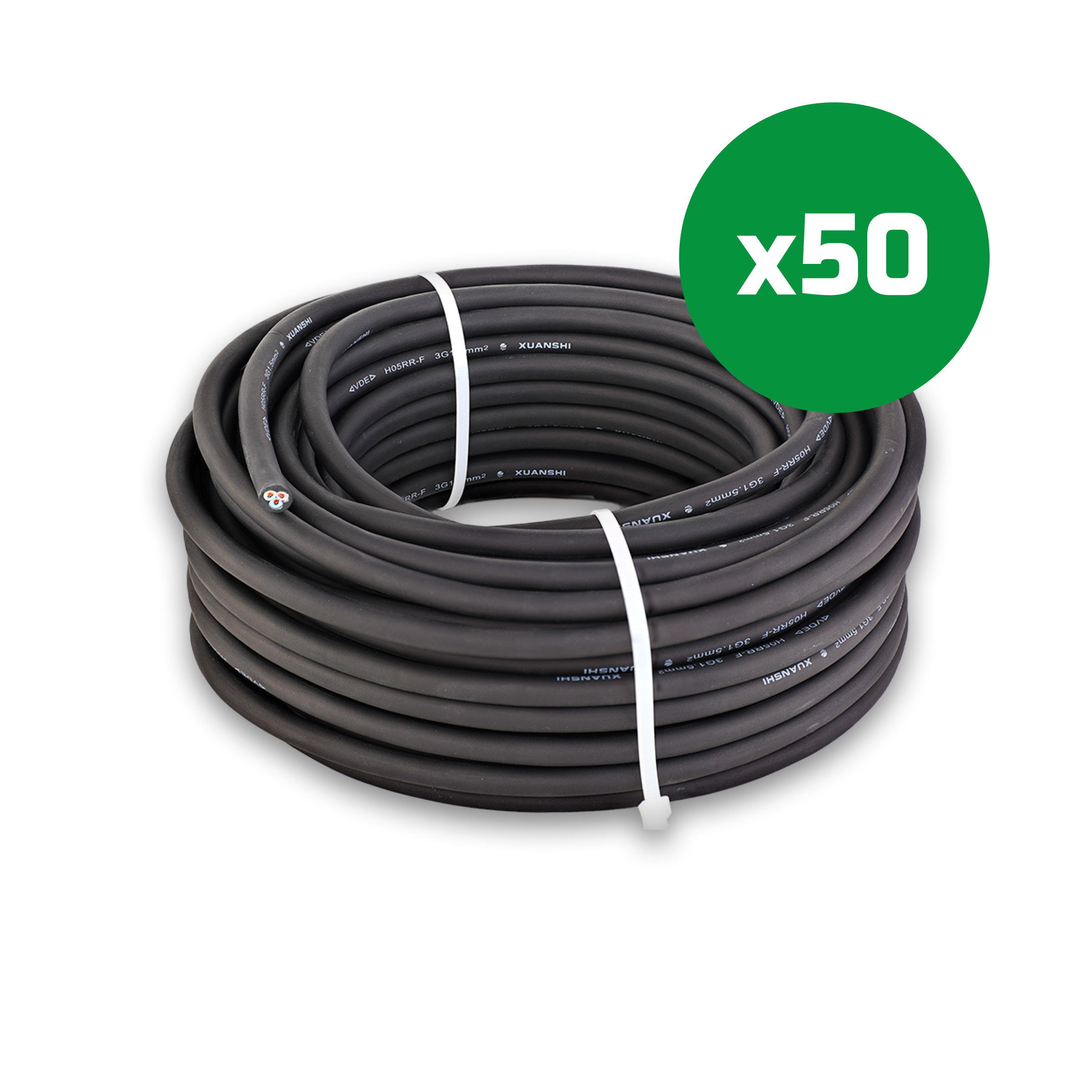 25 m rol installatiekabel Neopreen 3x1.50mm2