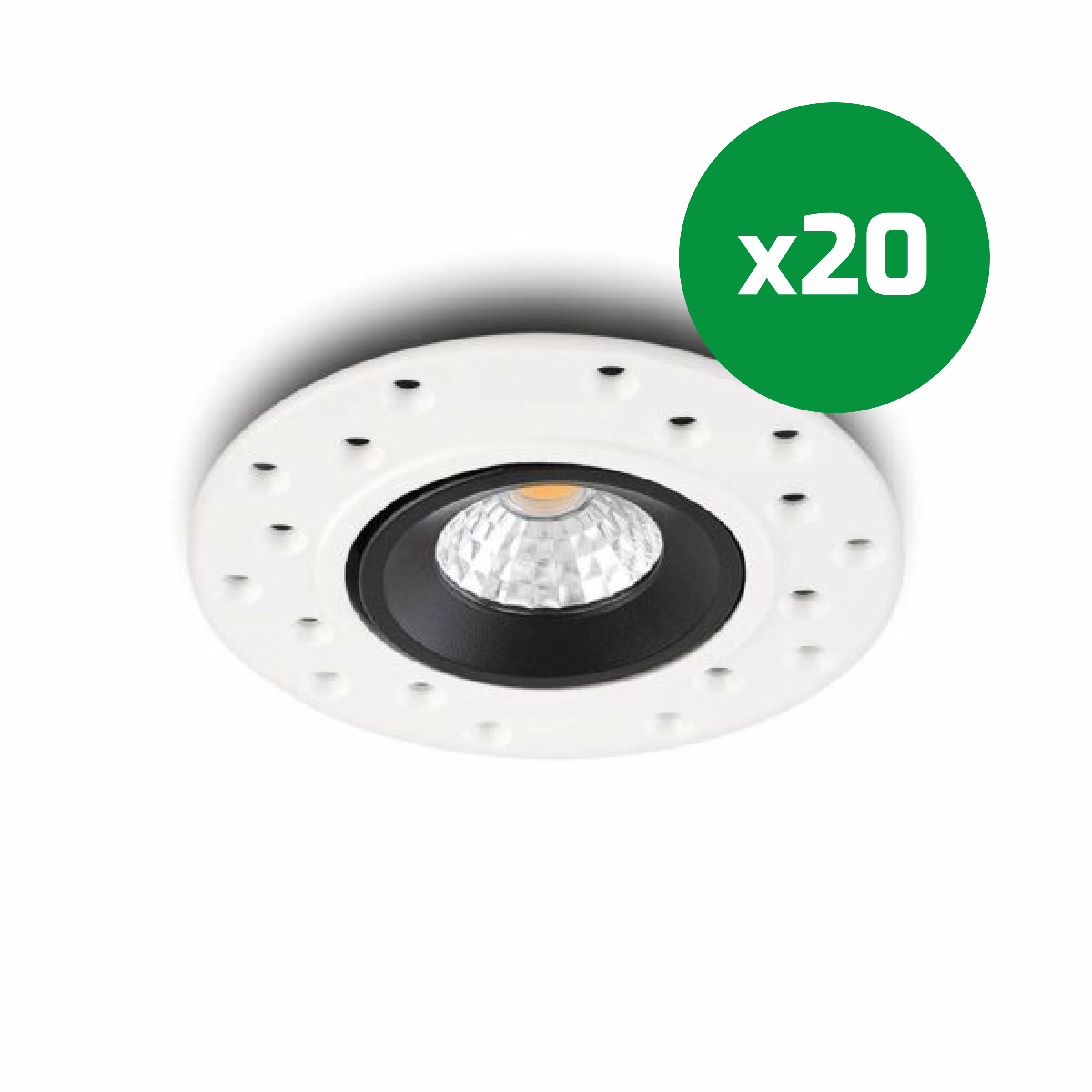 Trimless LED-inbouwspot Sola zwart 5W dim-to-warm