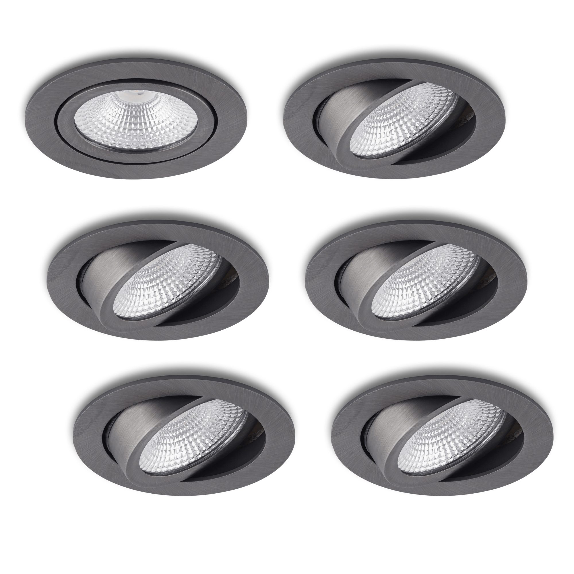 LED-inbouwspot Vivaro gunmetal 5W dimbaar IP54 2700K