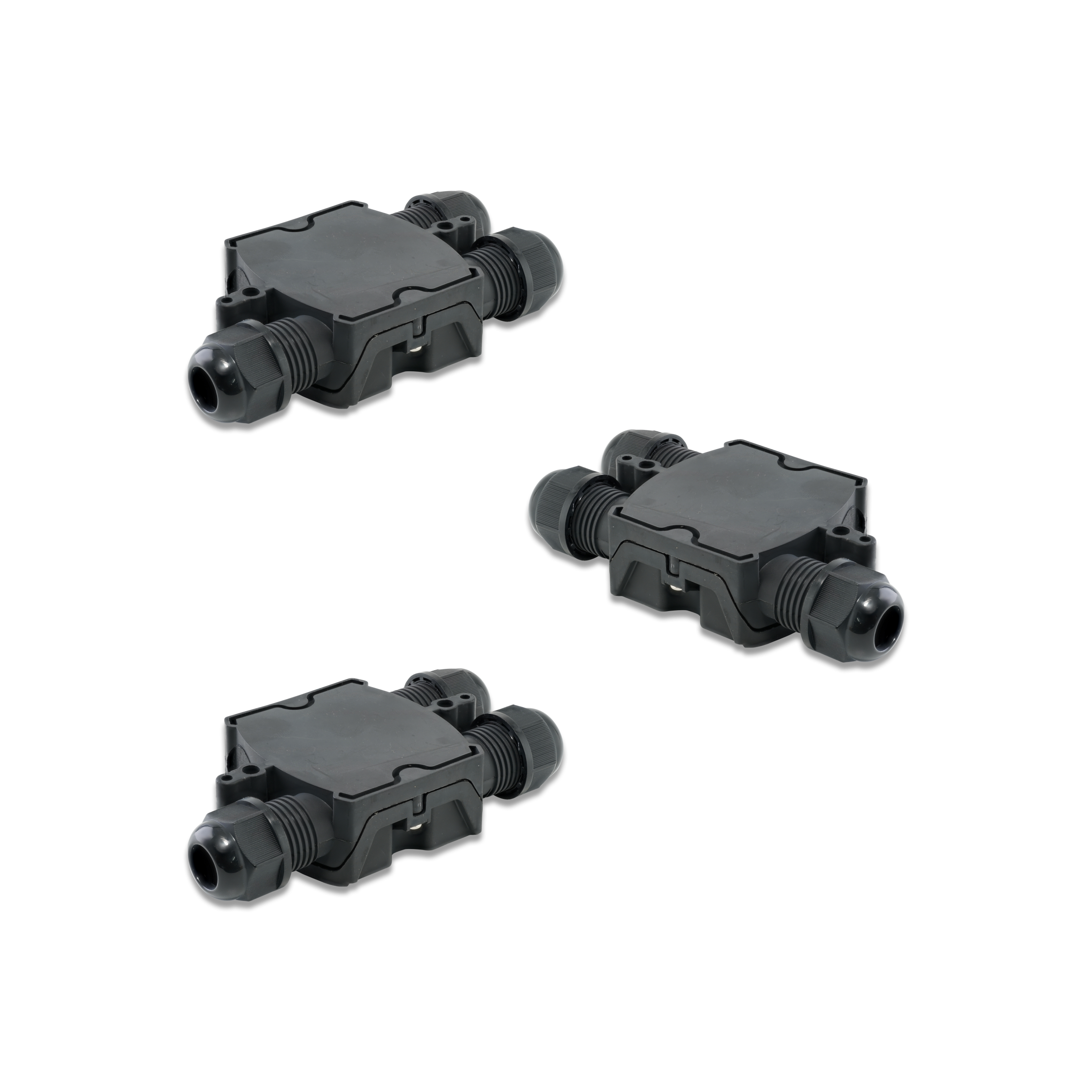 Set 3 stuks lasdozen IP68 - 3 ingangen