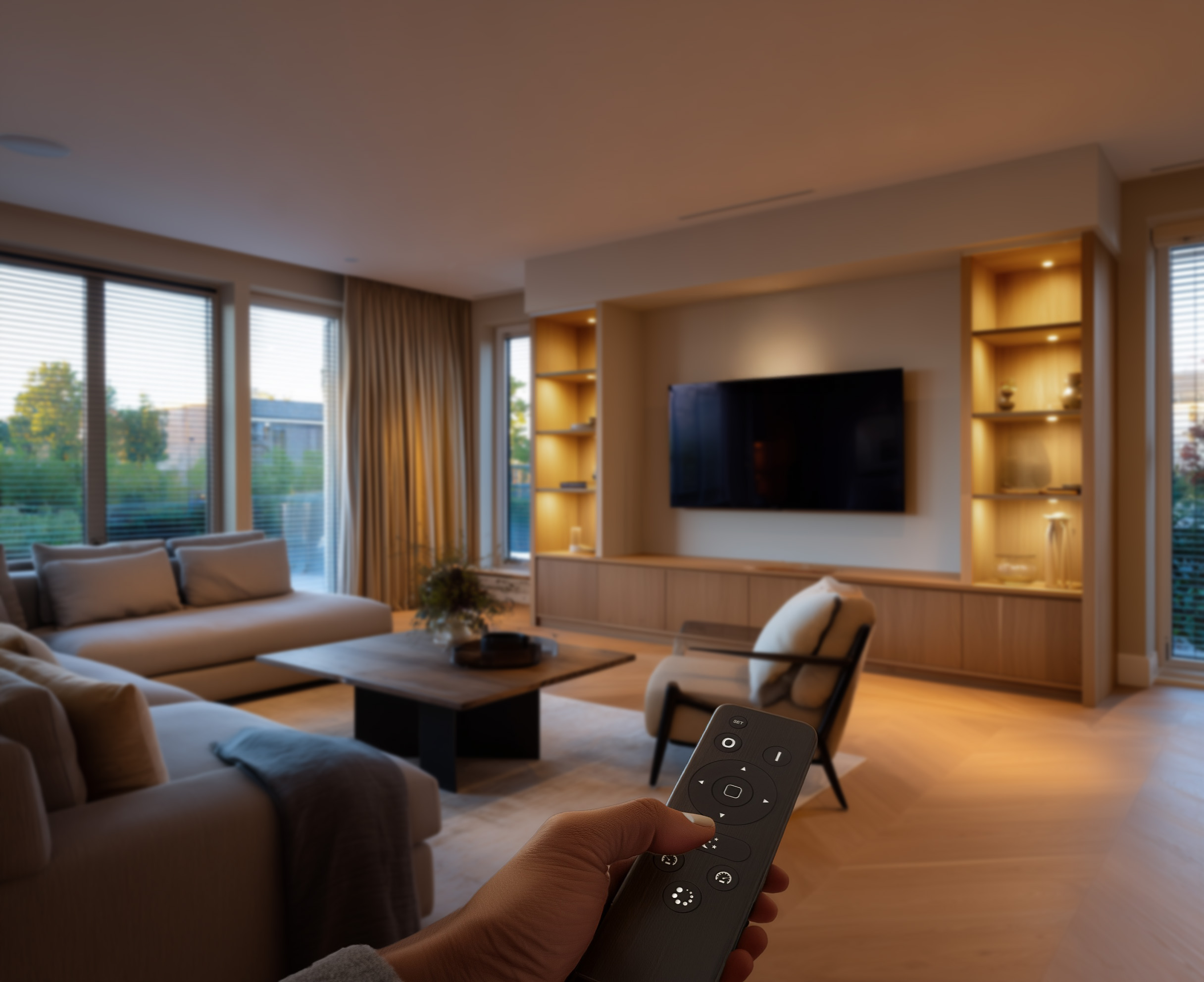 Mini LED-inbouwspots in kastvakken bedienen met afstandsbediening voor sfeervolle accentverlichting