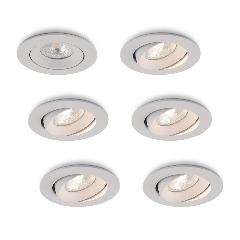 LED-inbouwspot Ozera wit 10W dimbaar IP54 2700K