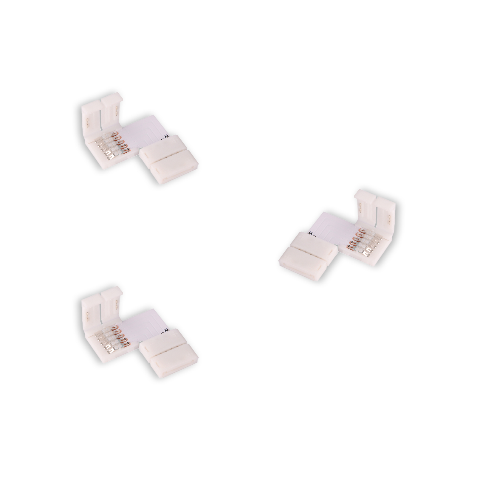 3x RGBW LED-strip koppelstuk hoek soldeervrij