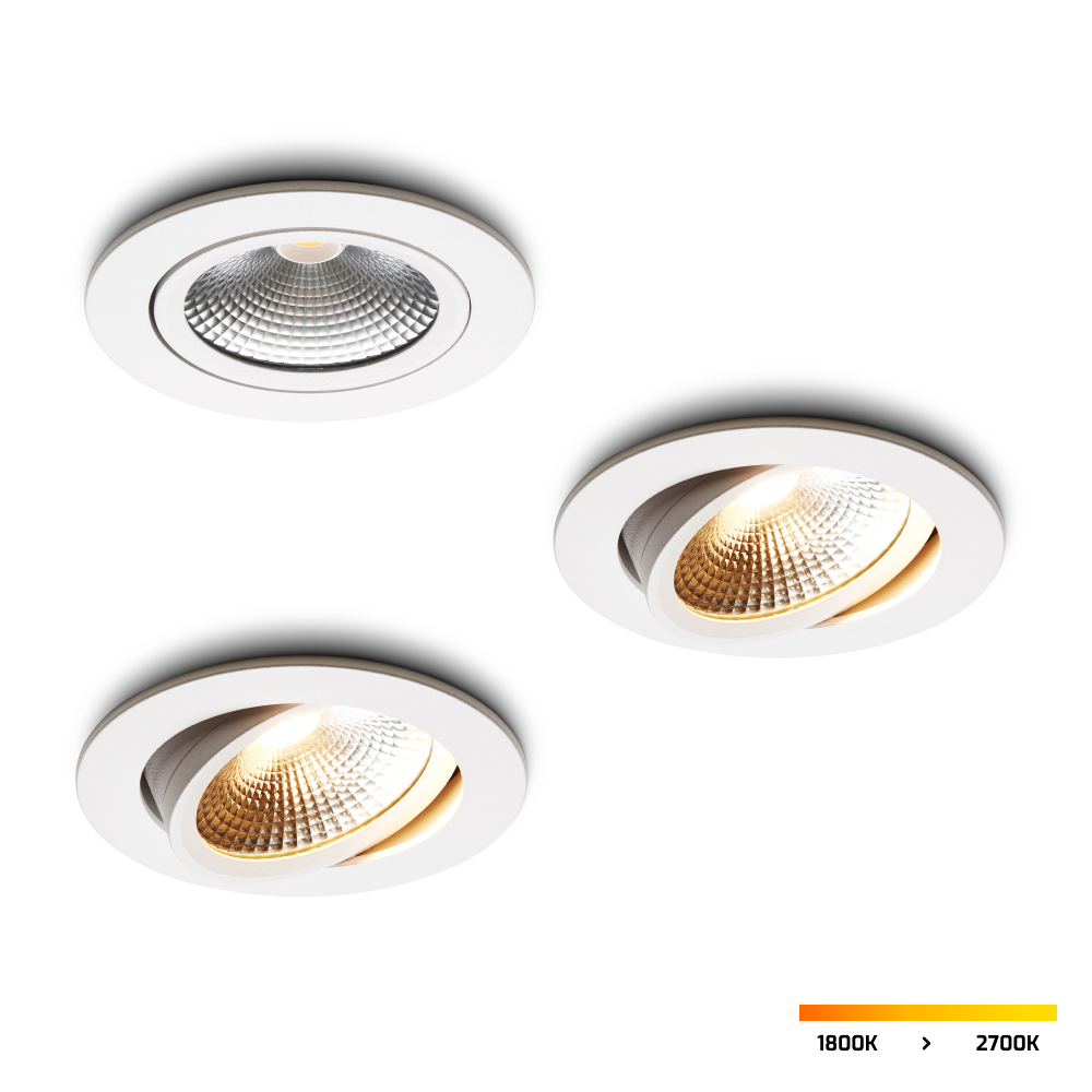 LED-inbouwspot set 3 stuks Cormo wit 5W dimbaar IP54