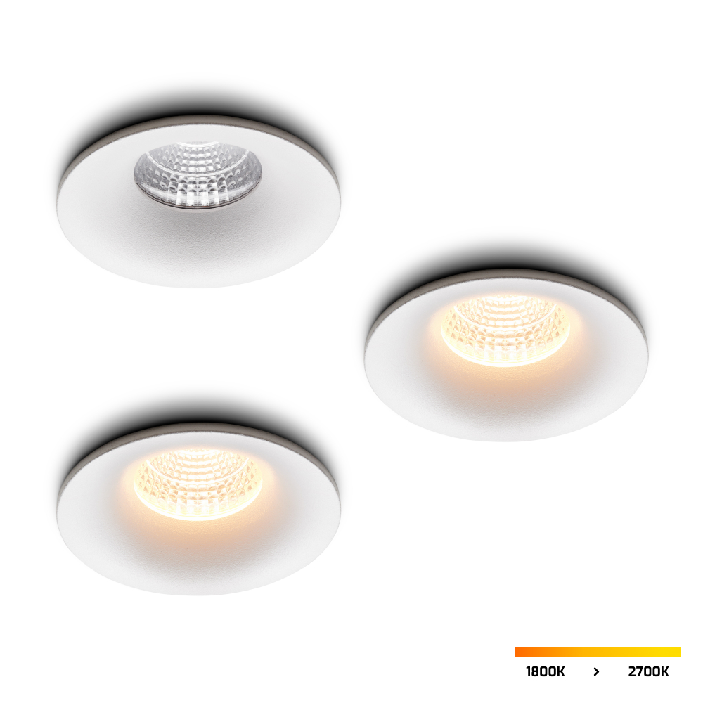 LED-inbouwspot set 3 stuks Villa wit 5W dim-to-warm