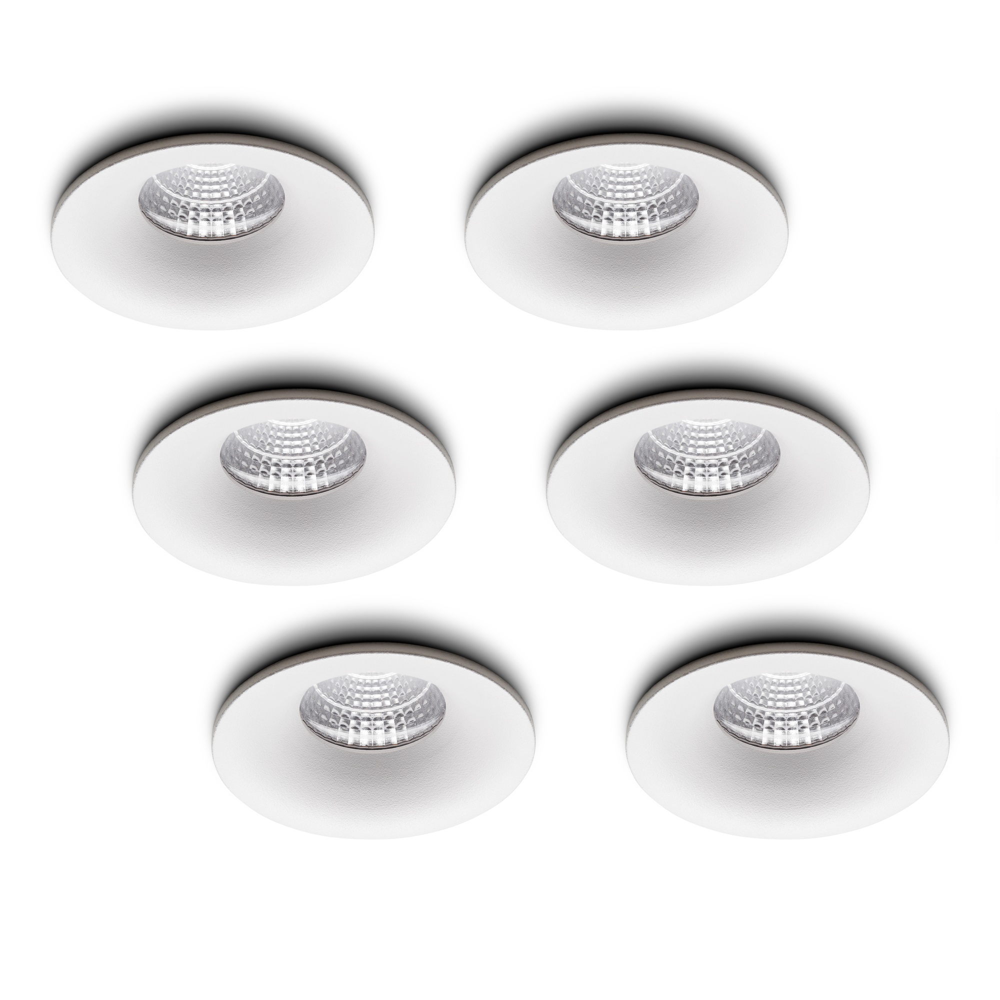 LED-inbouwspot set 6 stuks Villa wit 5W extra warm-wit 2700K