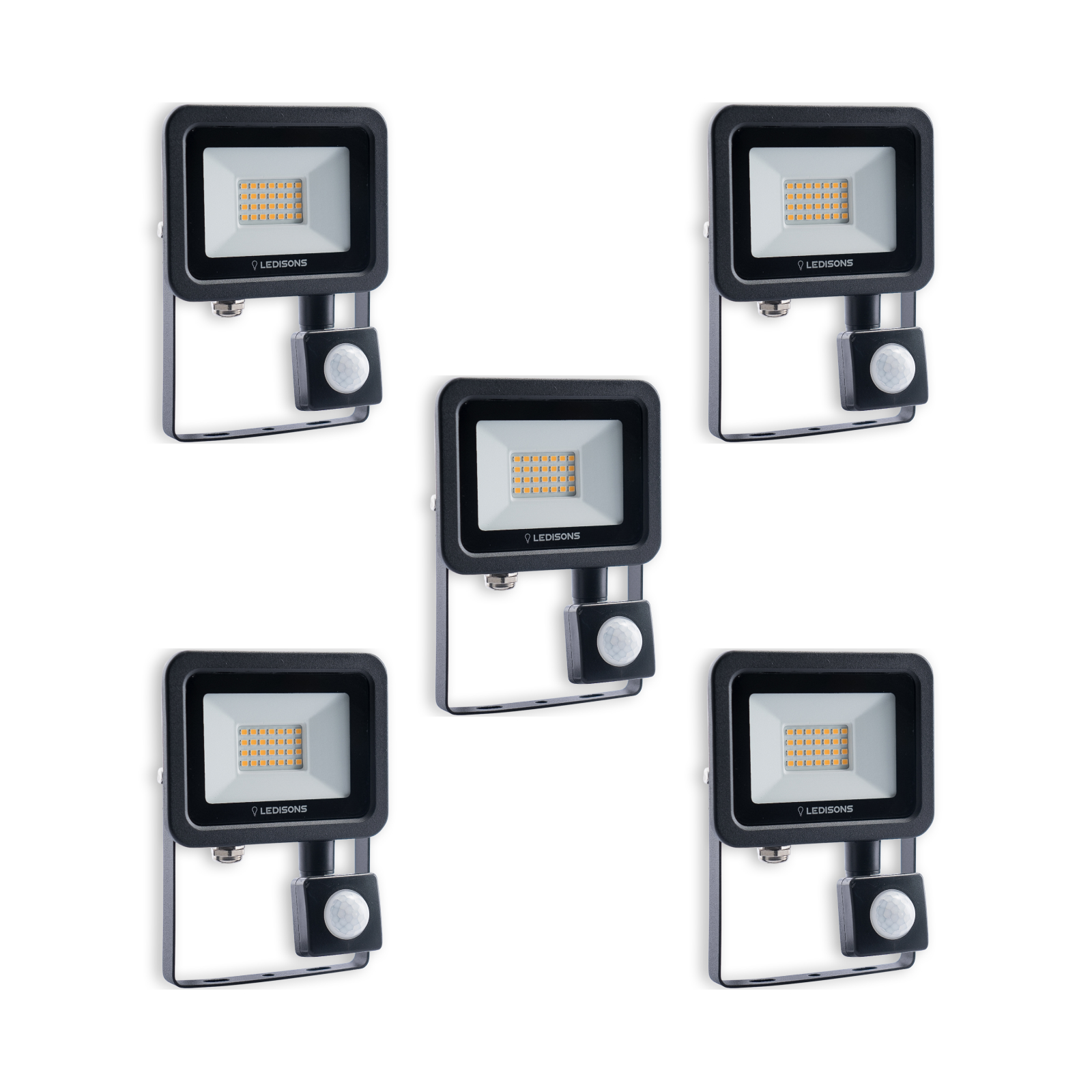 LED-bouwlamp met sensor Cavona 20W warm-wit