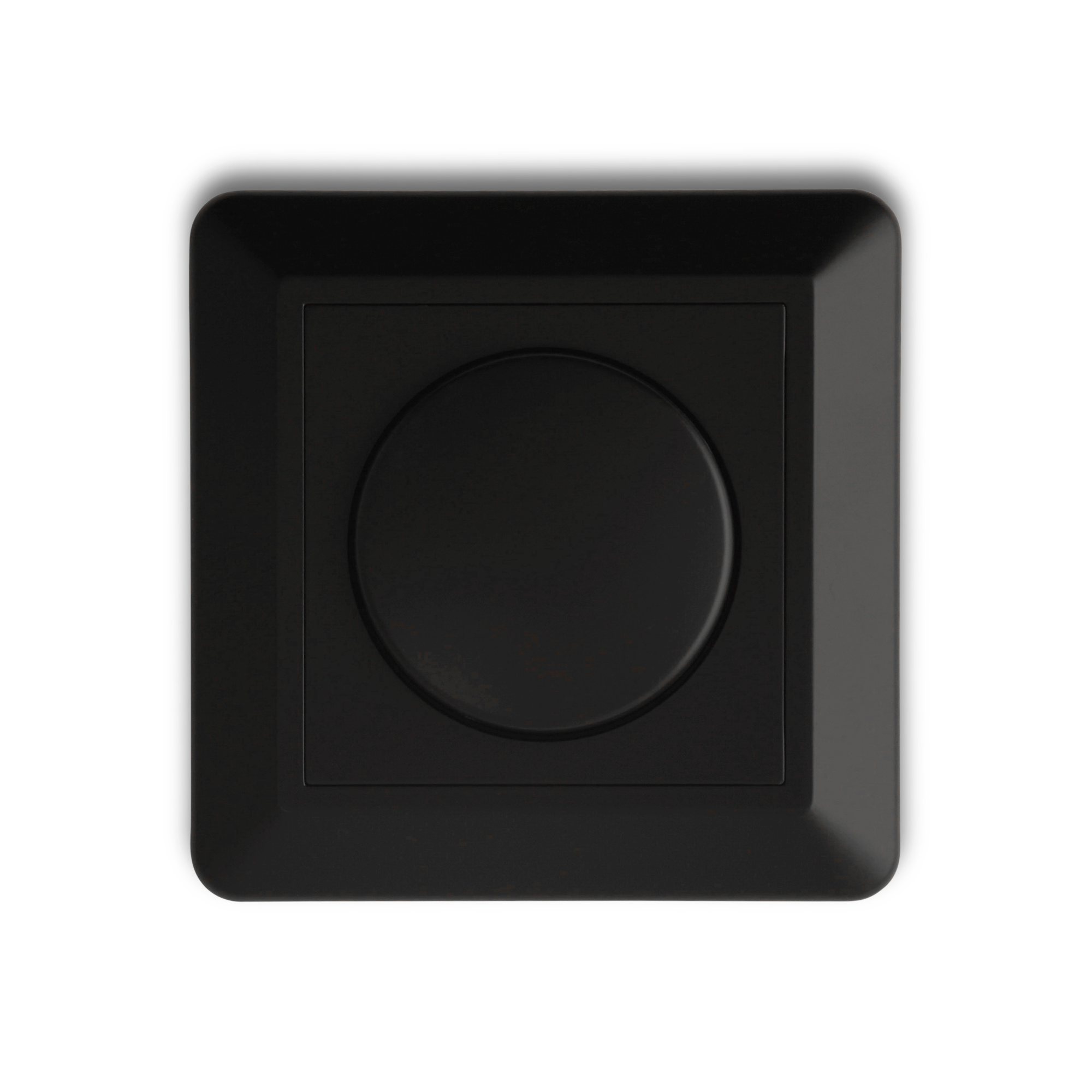 LDM31-ZWA_01_25.jpg, dimmer, draaiknop, wanddimmer, zwart, vierkante afdekplaat