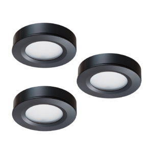 LED-opbouwspot set 3 stuks Adria zwart 3W dimbaar
