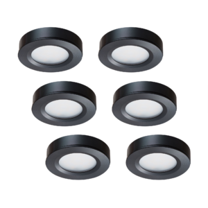 LED-opbouwspot set 6 stuks Adria zwart 3W dimbaar