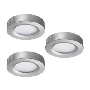 LED-opbouwspot set 3 stuks Adria zilver 3W dimbaar