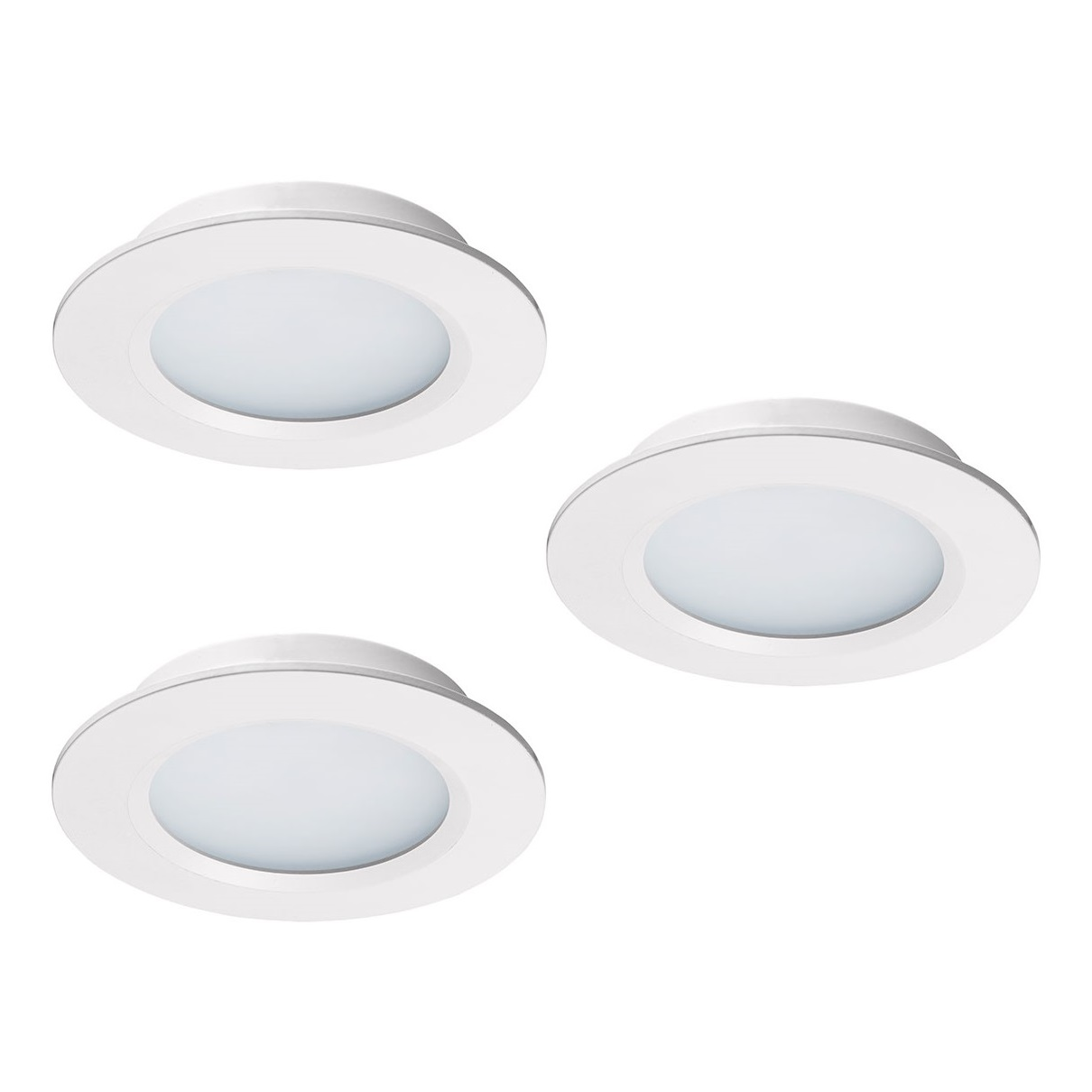 LED-inbouwspot set 3 stuks Modena wit 3W dimbaar