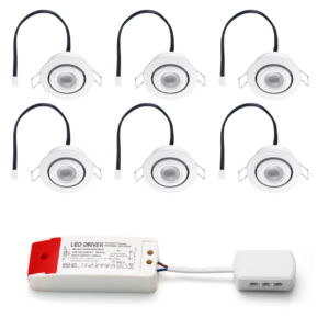 Set LED-inbouwspot Piccolo wit 3W dimbaar  3-6 stuks