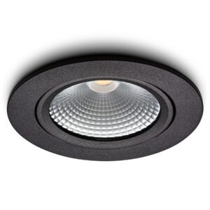 LED-inbouwspot Cormo zwart 5W dimbaar