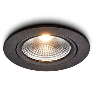 LED-inbouwspot Cormo zwart 5W dimbaar