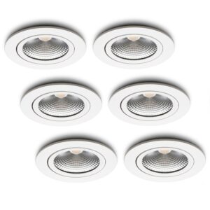 LED-inbouwspot set 6 stuks Cormo wit 5W dimbaar