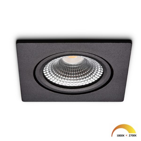 LED-inbouwspot Trento zwart 5W dimbaar