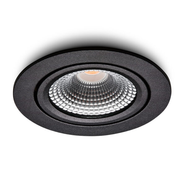 LED-inbouwspot Vivaro zwart 5W dimbaar beton plafond
