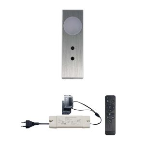 Set LED-opbouwspot met afstandsbediening Ludo zilver 3W 2700K 1-12 stuks