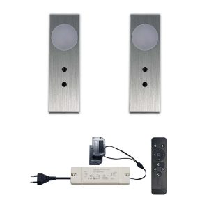 Set LED-opbouwspot met afstandsbediening Ludo zilver 3W 2700K 1-12 stuks