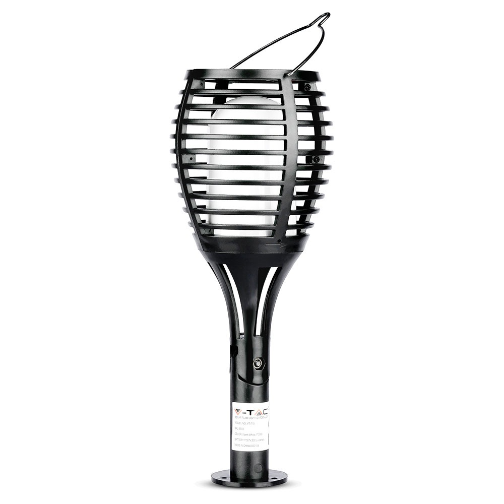 Solar LED-priklamp Flame XL zwart