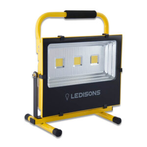 LED-bouwlamp Laron 150 Watt op accu koud-wit