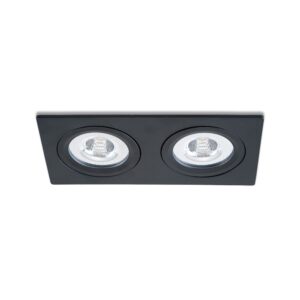 LED-inbouwspot Sienna dubbel zwart 2700K 10W